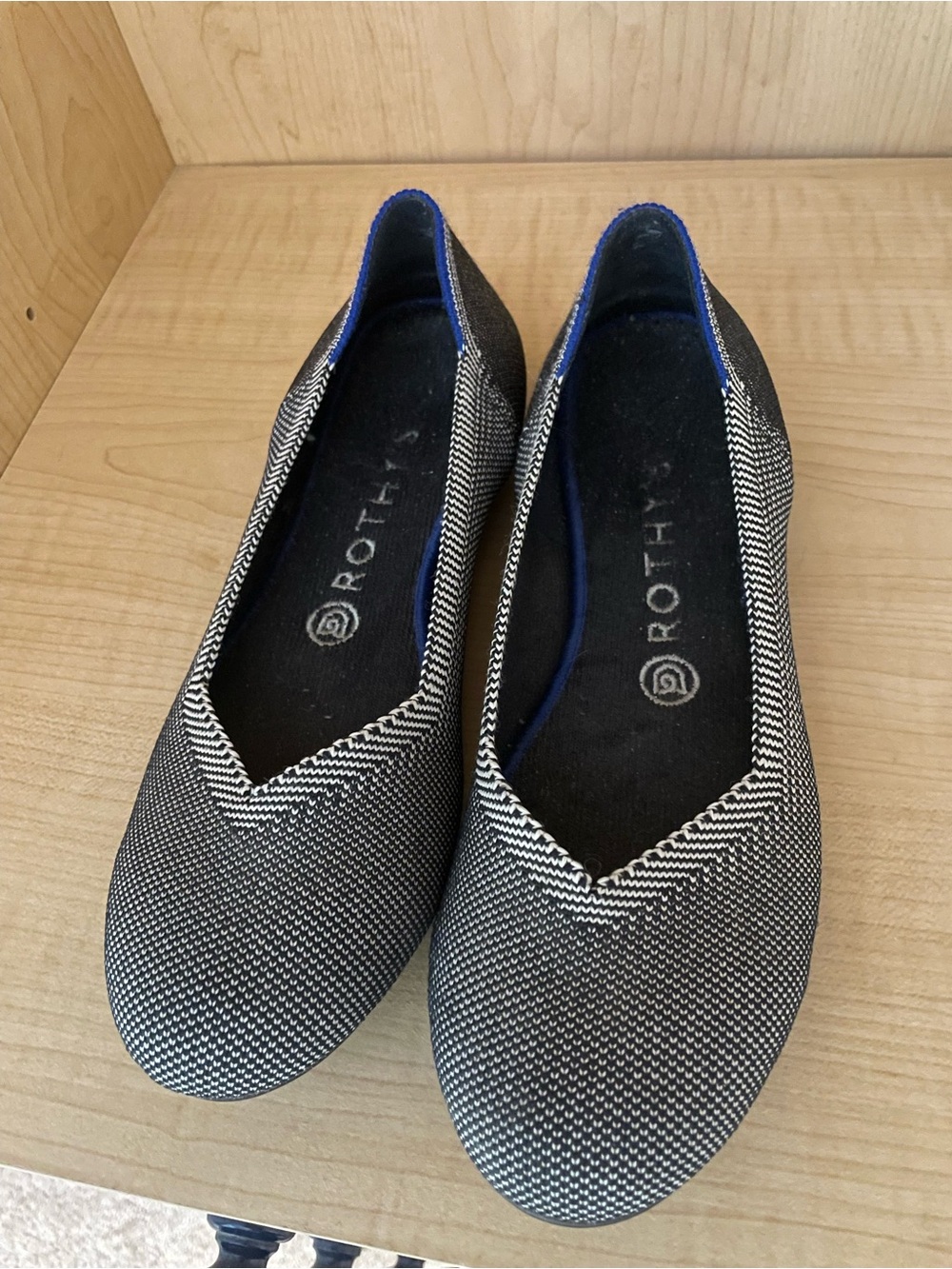 Rothy's The Flat in Grey Birdseye Size 8